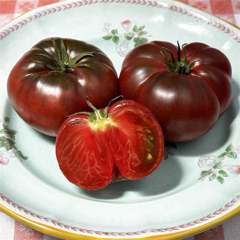 Solanum lycopersicum 'Black Krim' - Black Krim Tomato, Black Krim Heirloom Tomato, Crimean Black Tomato - Image 3